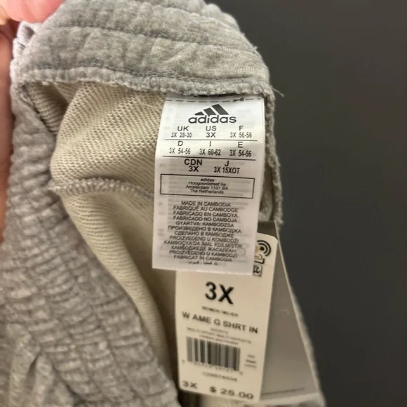 Adidas Grey Multi Sport USA Shorts Womens Size Large In 3X - Picture 5 of 6
